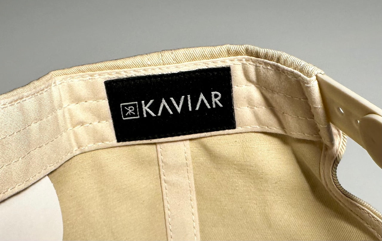 Kaviar - *Limited Edition* Black & Beige Upside-down Logo 3D Puff Embroidered Hat