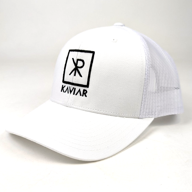 Kaviar - White Retro Trucker Hat